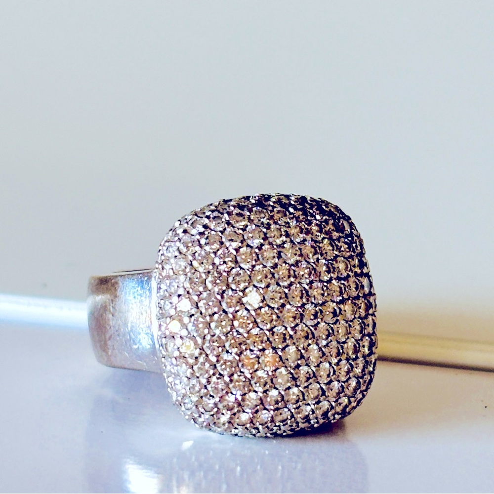 Breuning Celebration Collection 18K White Gold Pave Diamond Ring